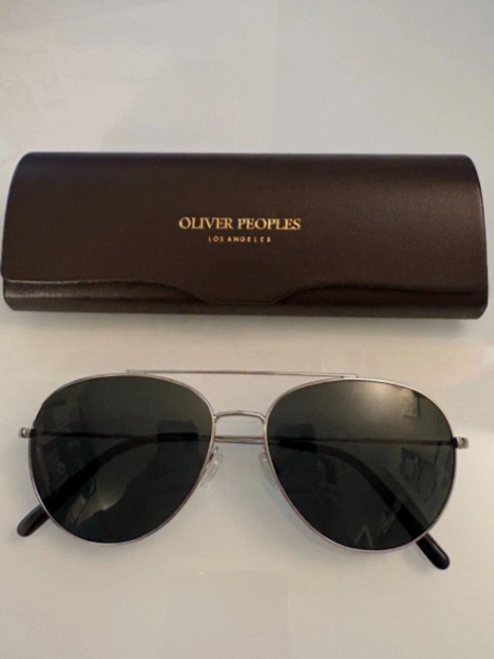 OLIVER PEOPLES Airdale Aviator Midnight Express Polarized Sun 58mm MSRP$542